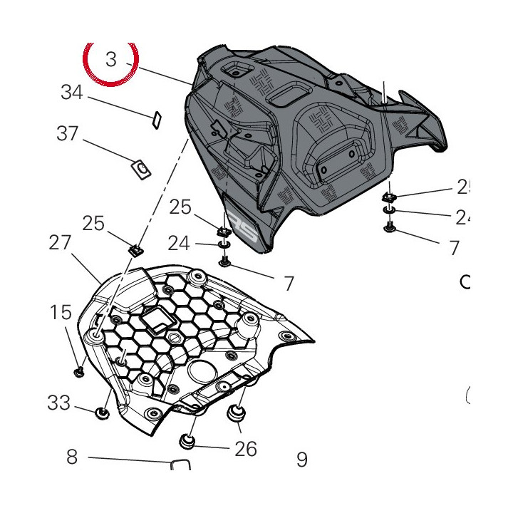 Queue de carénage — réf. 48217792BA | Ducati Store