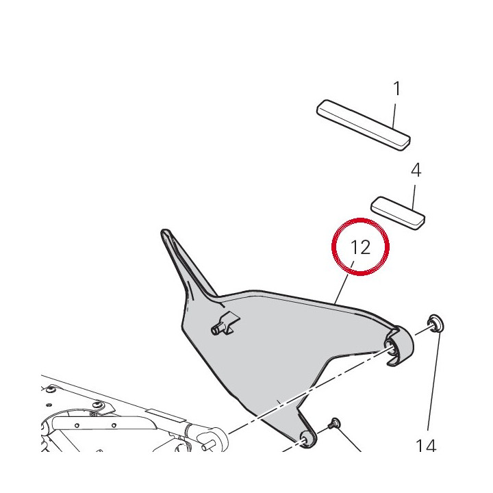 Panneau lateral gauche — réf. 48212731AD | Ducati Store