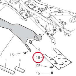 Lower frame cover 1705 — réf. 48217071A | Ducati Store