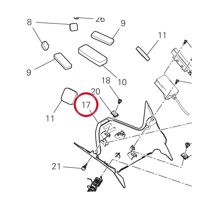 Cache Dessous-De-Corps — réf. 48217111B | Ducati Store