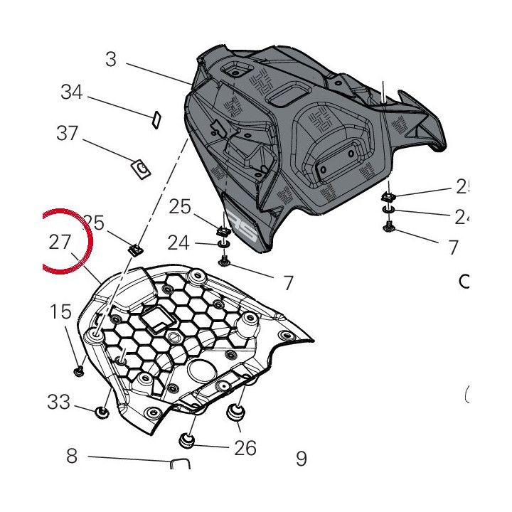 Tail bottom 48218073A — réf. 48218073A | Ducati Store