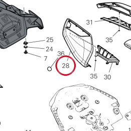 Tail cover rh 48217801AA — réf. 48217801AA | Ducati Store