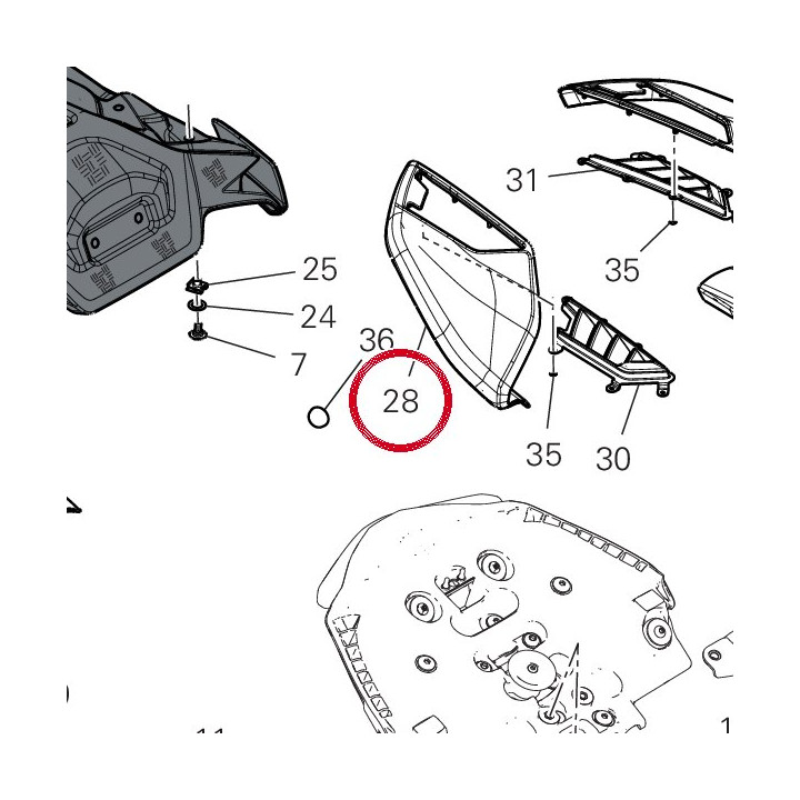 Tail cover rh 48217801AA — réf. 48217801AA | Ducati Store