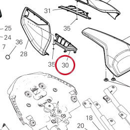 Grille arrière droite — réf. 48217821BA | Ducati Store