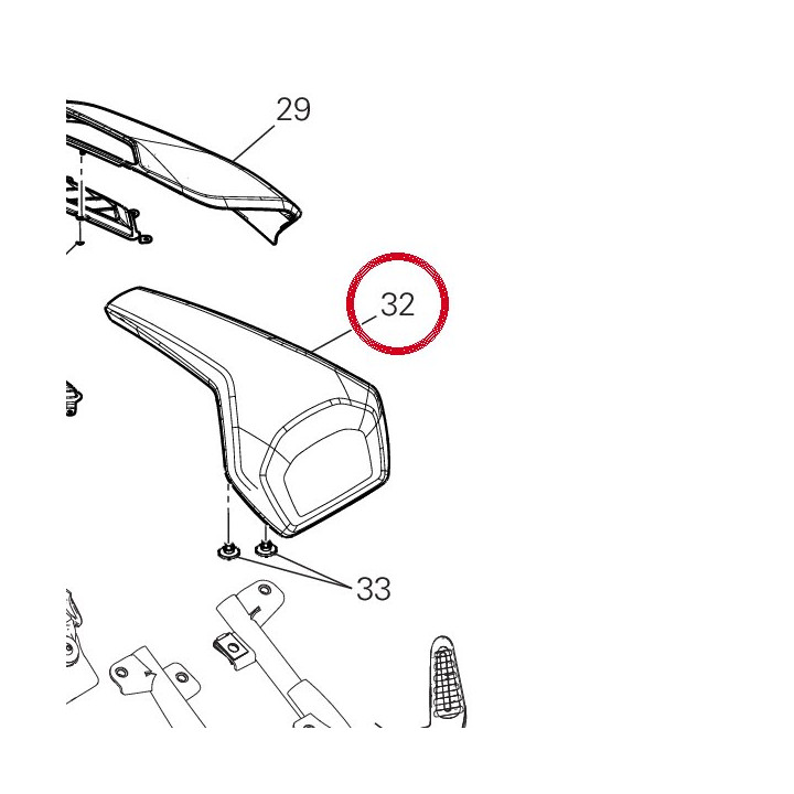 Dossier siège 59517931AB — réf. 59517931AB | Ducati Store