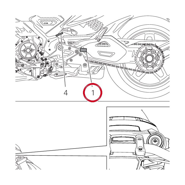 Targhetta pressione E — réf. 43314351A | Ducati Store