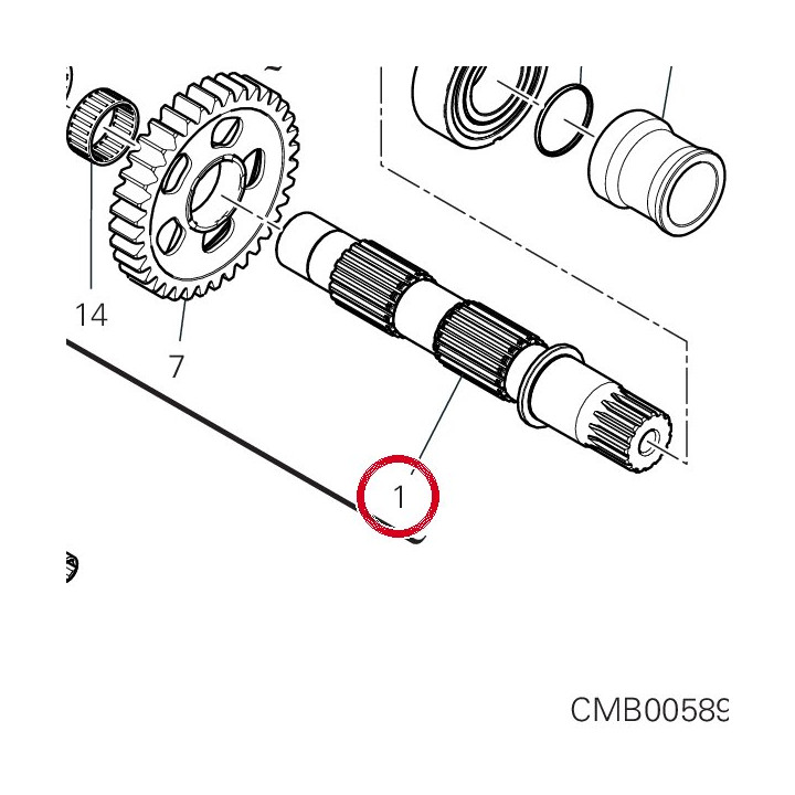 Arbre secondaire 14912603A — réf. 14912603A | Ducati Store
