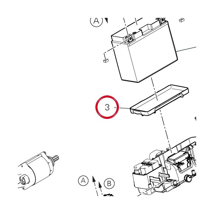 Support batterie 8291P361A — réf. 8291P361A | Ducati Store