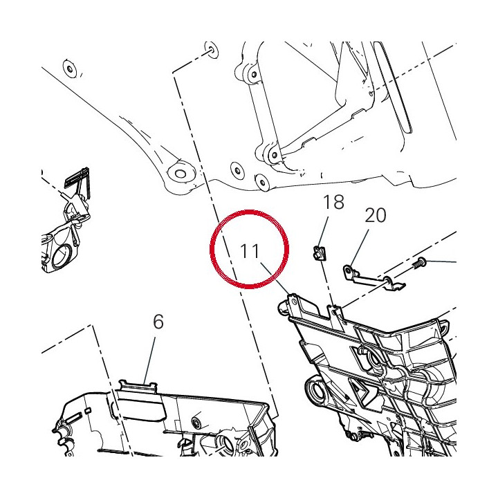 Support gauche 8291P262B — réf. 8291P262B | Ducati Store