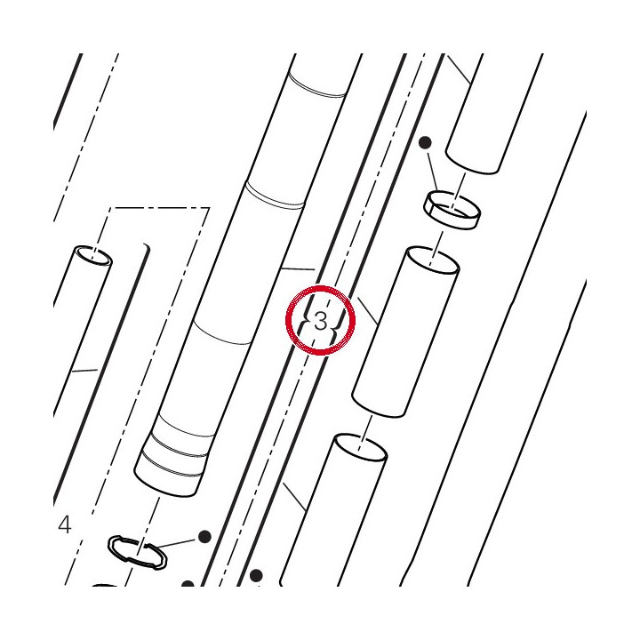 Tube porteur (ensemble) — réf. 34923281A | Ducati Store
