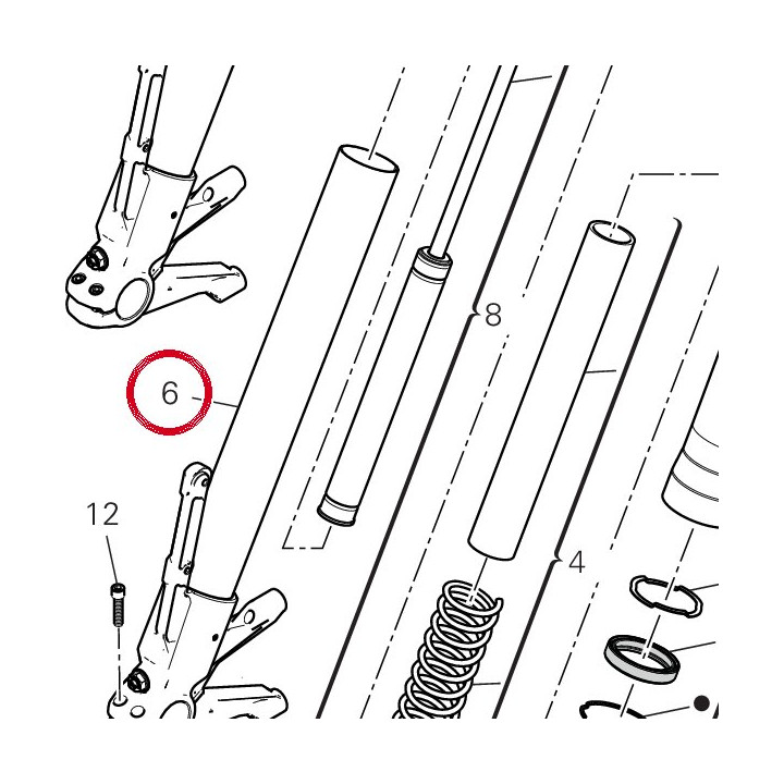 Unité pied de forche + — réf. 34923211A | Ducati Store