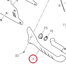 Pare-Chaleur horizontal — réf. 46111312A | Ducati Store