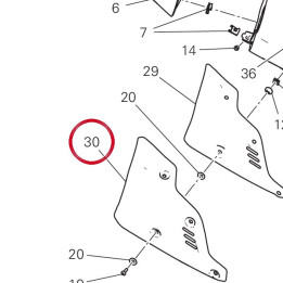 Pare-Chaleur droit 4601M812A — réf. 4601M812A | Ducati Store