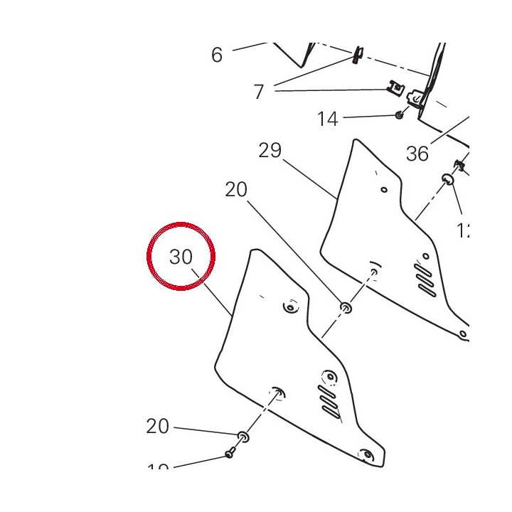 Pare-Chaleur droit 4601M812A — réf. 4601M812A | Ducati Store