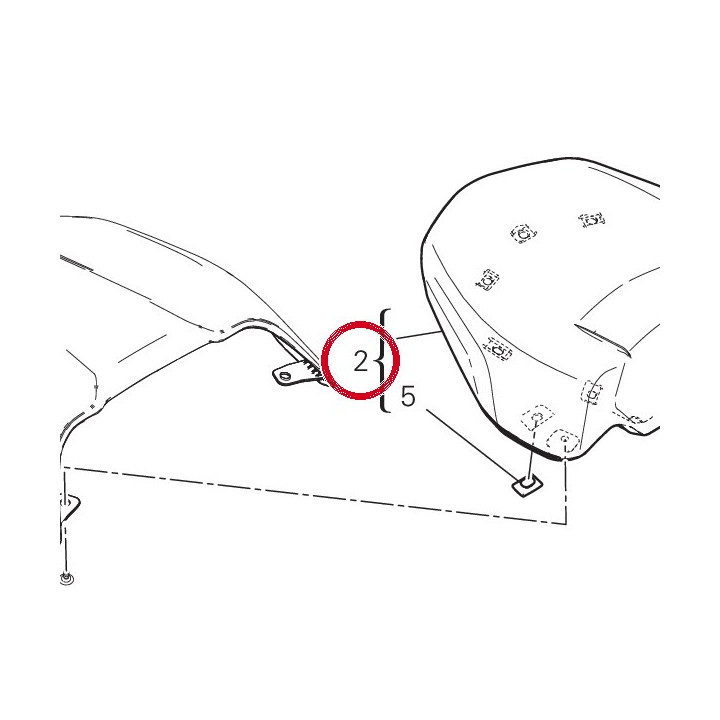 Selle passager 59517248AS — réf. 59517248AS | Ducati Store