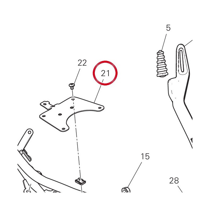Rear Frame'S central — réf. 8301M101AA | Ducati Store