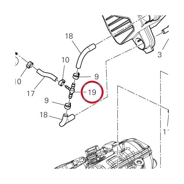 Raccord à trois voies — réf. 81414001AA | Ducati Store
