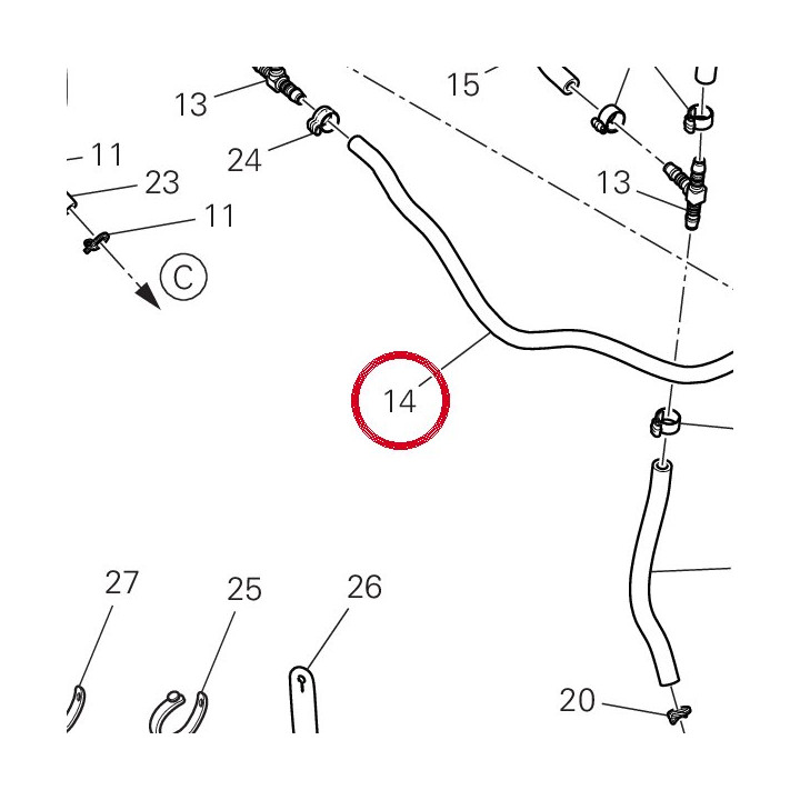 Tuyau drainage 93512091A — réf. 93512091A | Ducati Store