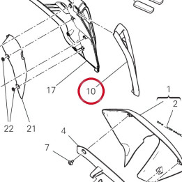 Lh front escutcheon — réf. 4801D271AA | Ducati Store