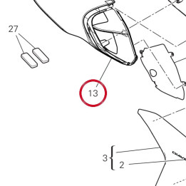 Ouie radiateur droit — réf. 4802D301BB | Ducati Store