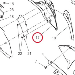 Ouie radiateur gauche — réf. 4802D311BB | Ducati Store