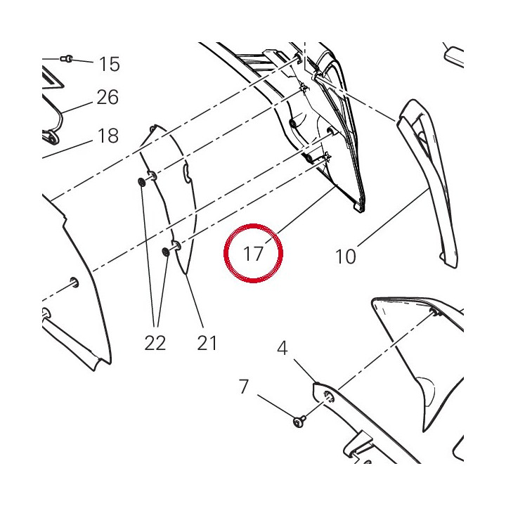 Ouie radiateur gauche — réf. 4802D311BB | Ducati Store