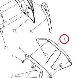 Cache radiateur gauche — réf. 4801D144AC | Ducati Store