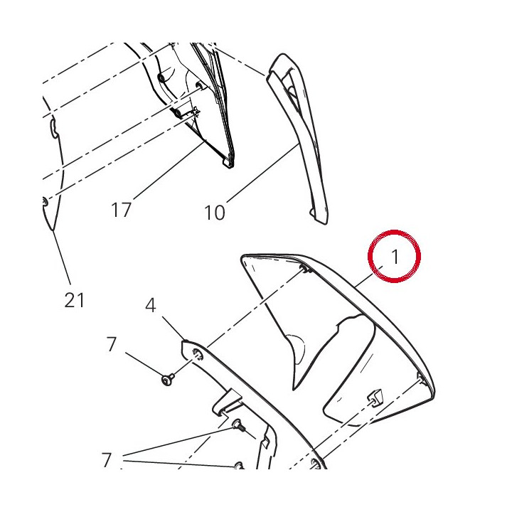 Cache radiateur gauche — réf. 4801D144AC | Ducati Store