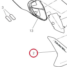 Cache radiateur droite — réf. 4801D153AC | Ducati Store
