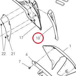 Mostrina anteriore sx — réf. 4801D271AB | Ducati Store
