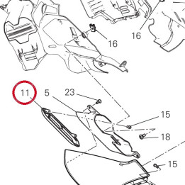 Mostrina psteriore dx — réf. 4801D281AB | Ducati Store