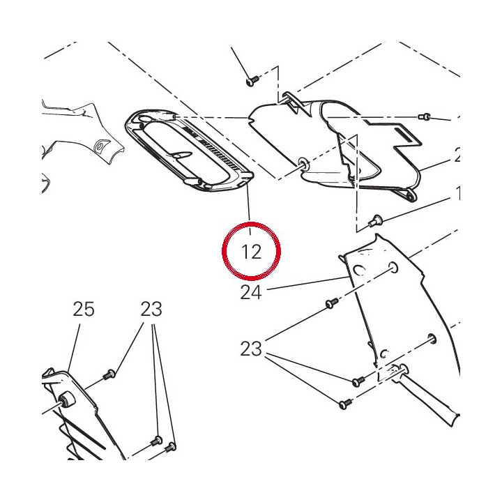 Mostrina posteriore sx — réf. 4801D291AB | Ducati Store