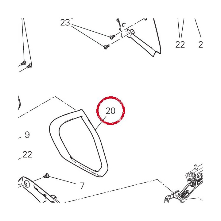 Mostrina anteriore dx — réf. 4801D261AB | Ducati Store