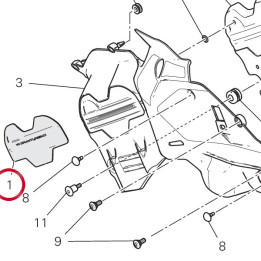 Engine cover plate 4801D531A — réf. 4801D531A | Ducati Store