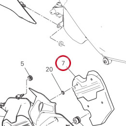 Panneau insonorisant droit — réf. 48613041A | Ducati Store