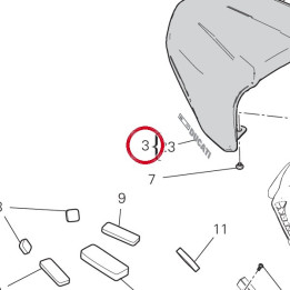 Cache selle passager — réf. 24717552AA | Ducati Store
