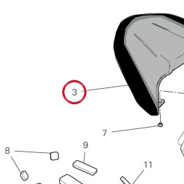 Cover sella passeggero — réf. 24717552AC | Ducati Store