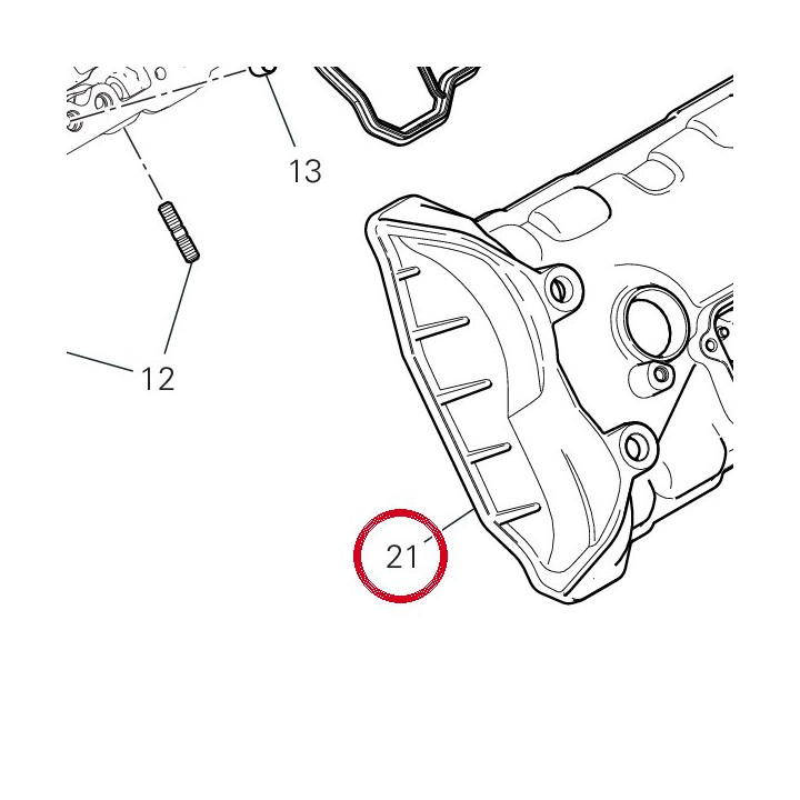 Couvercle culasse avant — réf. 24715882AI | Ducati Store
