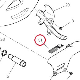 Plaque de tension de chaîne — réf. 43315111A | Ducati Store