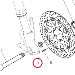 Entretoise droit 71311961A — réf. 71316411AA | Ducati Store