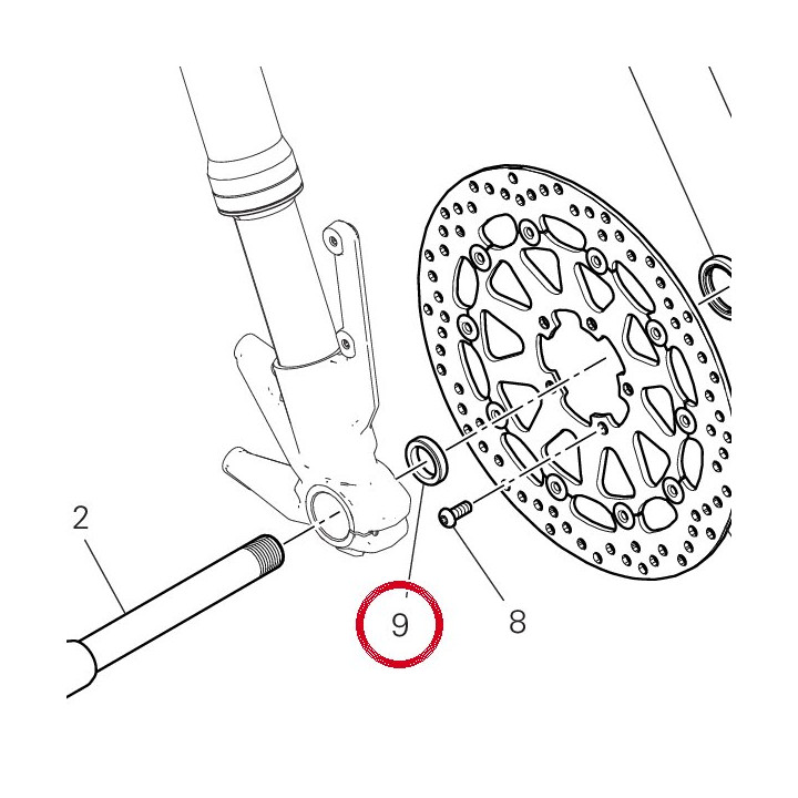 Entretoise droit 71311961A — réf. 71316411AA | Ducati Store