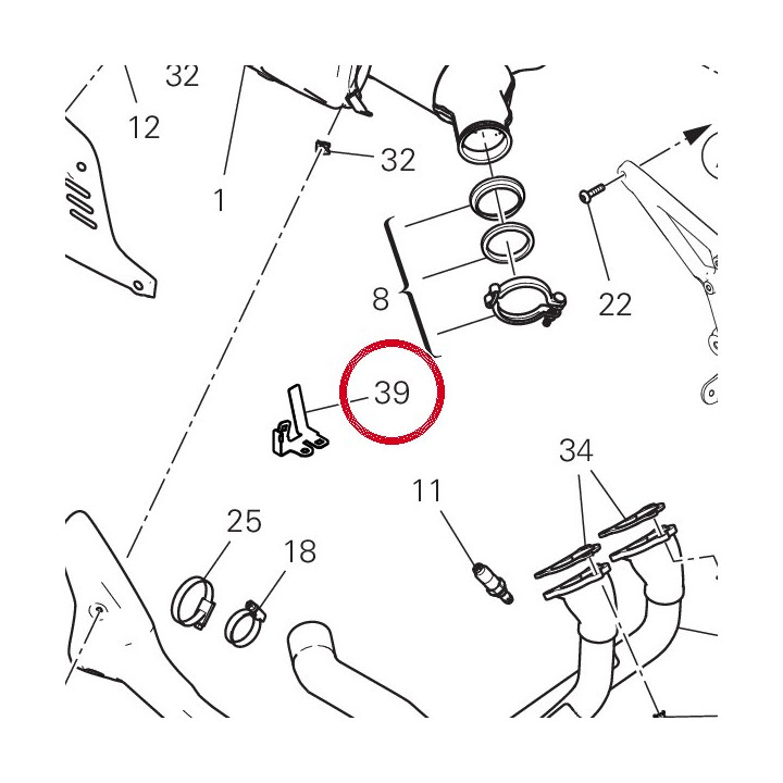 Equerre 8301R311BA — réf. 8301R312BA | Ducati Store