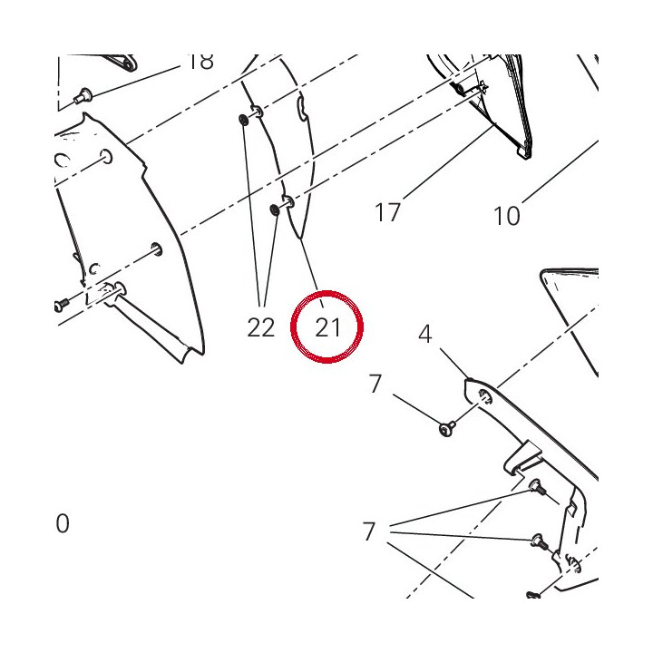 Filet avant gauche — réf. 4601M613AA | Ducati Store