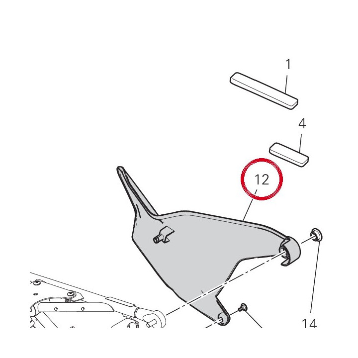 Panneau lateral gauche — réf. 48212731AB | Ducati Store