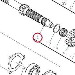 Arbre primaire D13 14912541A — réf. 14911382B | Ducati Store