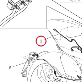 Faisceau arrière 500 h/g — réf. 5101I261C | Ducati Store