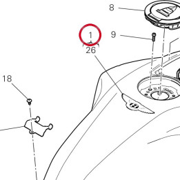 Réservoir carburant — réf. 58613154AS | Ducati Store