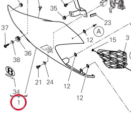 Ouie radiateur droit — réf. 48413652BA | Ducati Store