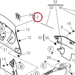 Ouie radiateur gauche — réf. 48413722BA | Ducati Store