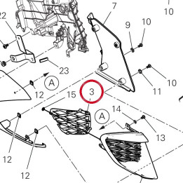 Grille droite 48413621AA — réf. 48413621AA | Ducati Store